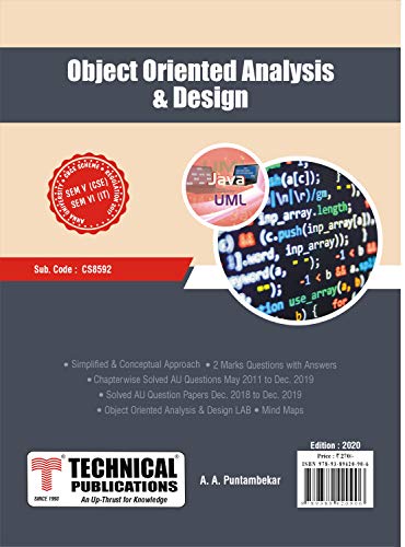 Object Oriented Analysis and Design for BE Anna University R17 CBCS (V ...