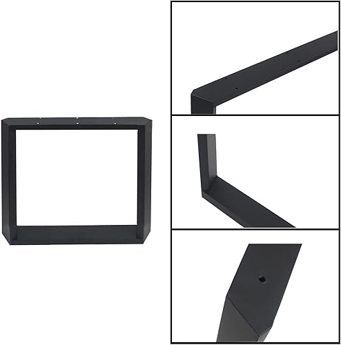 Miniatura 9 de MBQQ Patas de muebles de 35 pulgadas de alto y 15 pulgadas de ancho, patas de mesa rústicas en forma de C, patas de escritorio de metal resistente,