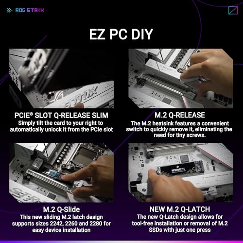 ROG Strix B850-A Gaming WiFi, Scheda Madre AMD ATX,14+2+2 Fasi di Alimentazione, Slot DDR5, PCIe 5.0 con Slot Q-Release, 4 slot M.2, WiFi 7 con Q-Antenna, AI Advisor, AI Networking II - Scheda madre - Immagine 5