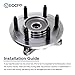 ECCPP Wheel Hub Bearing Assembly Front Only 4WD 2005-2008 for Ford F-150 for Ford F-150 Heritage for Lincoln Mark LT 6 lugs W/ABS 515079