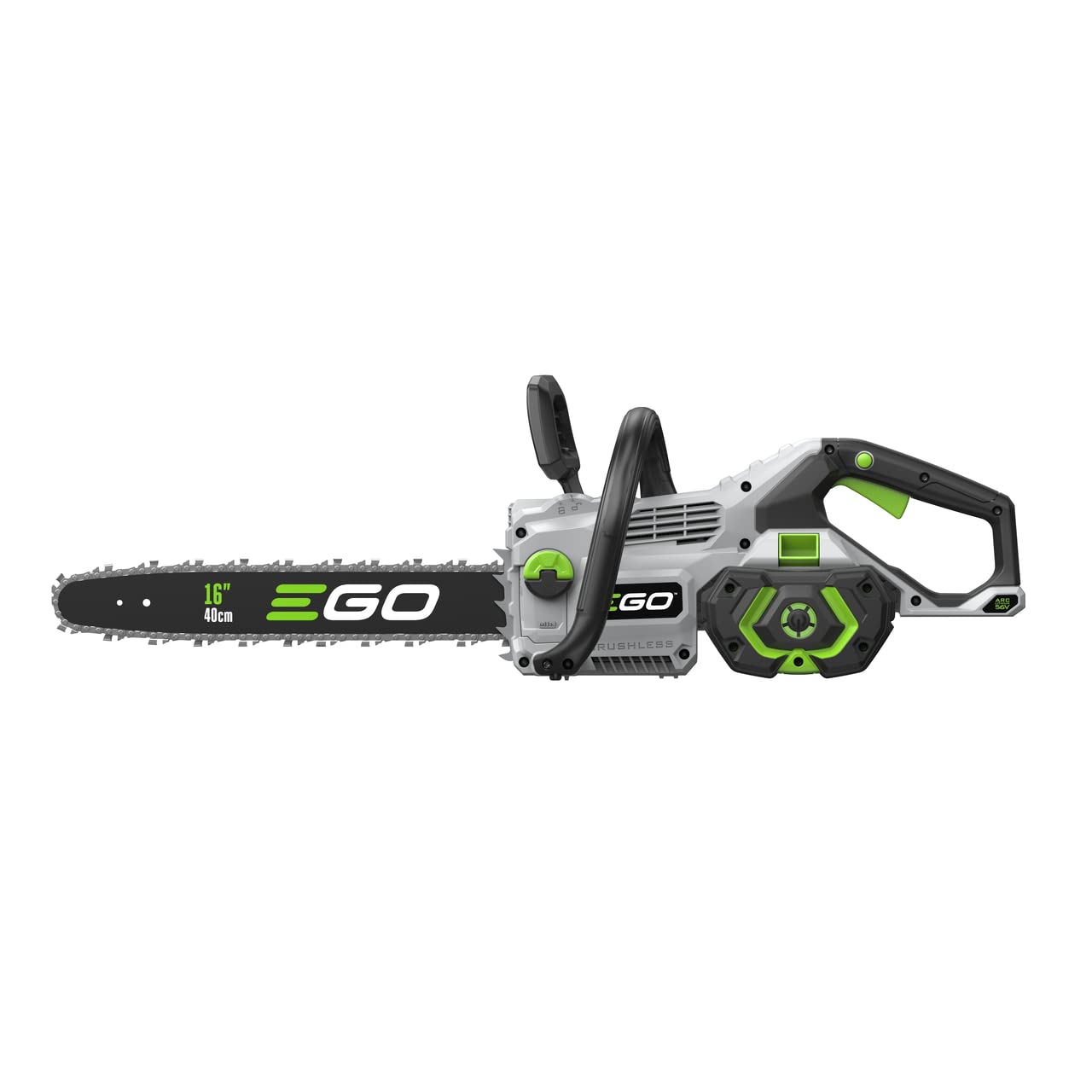 EGO Power Tronçonneuse CS1614E 40cm Guide 20.0m/s 90PX - 3/8" x 1.1mm Chaîne Batterie BA2800T 5.0Ah Quick Charger CH5500E
