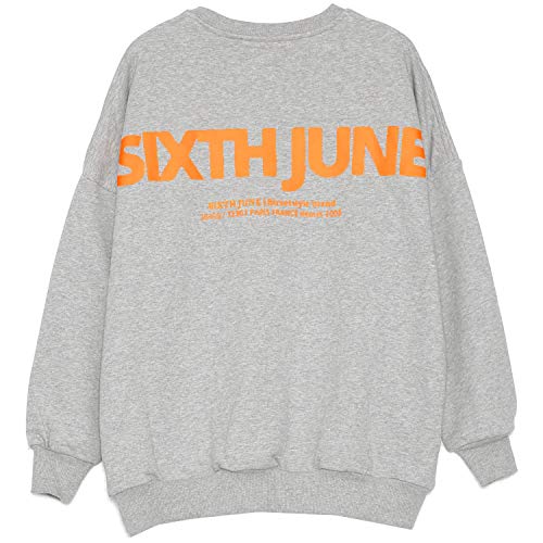 Sixth June Ltd Fluo Sweatshirt Sudadera, Gris, Large para Mujer
