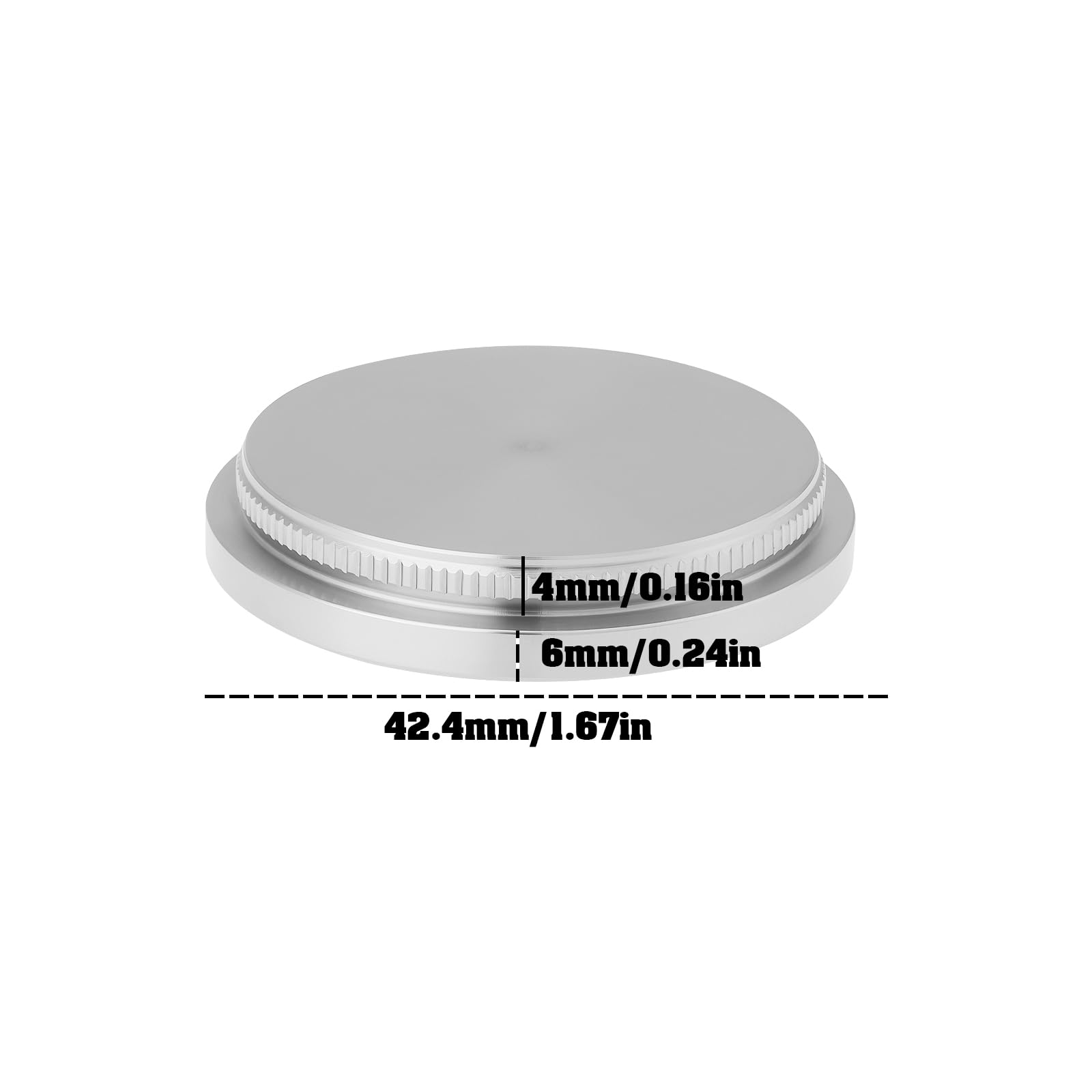 2 tapones de acero inoxidable 304 para tubo redondo de 42,4 mm de grosor de pared de 2 mm