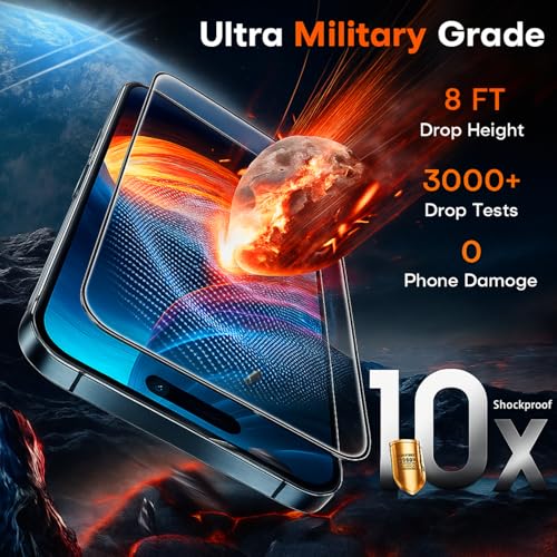 Image of Military-Grade Gorilla Tempered Glass Screen Protector for iPhone 13 Pro Max / 14 Plus (6.7-inch, Black) - Edge-to-Edge Full Coverage, Anti-Scratch, Smudge-Proof with Easy Installation Kit