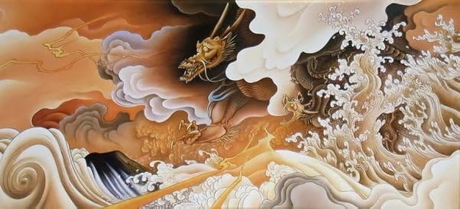 橋本雅邦「龍虎図屏風」陶板画 限定250部 保証書付 橋本雅邦 陶板画 「龍虎図屏風」 高級額装 250部限定版 証明