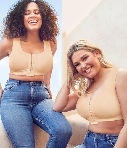 BRABIC Women Front Closure Post Surgery Compression Everyday Bras for Mastectomy Support with Adjustable Straps Wirefree4