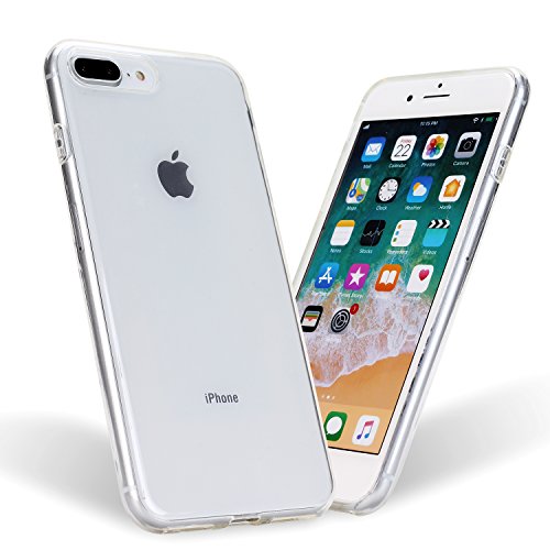 iPhone 8 Plus Case, iPhone 7 Plus Case Scratch Resistant Soft TPU Ultra Slim Light Weigh Crystal Clear Transparent Case for Apple iPhone 7 Plus iPhone 8 Plus All Carriers by iSee Case® (Clear)