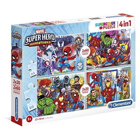 Clementoni - 4 puzzles infantiles SuperHero Cover