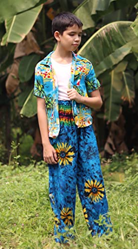 Image of Full Funk Rayon Smock Waist Child Lounging Comfortable Elephant Aladdin Pants