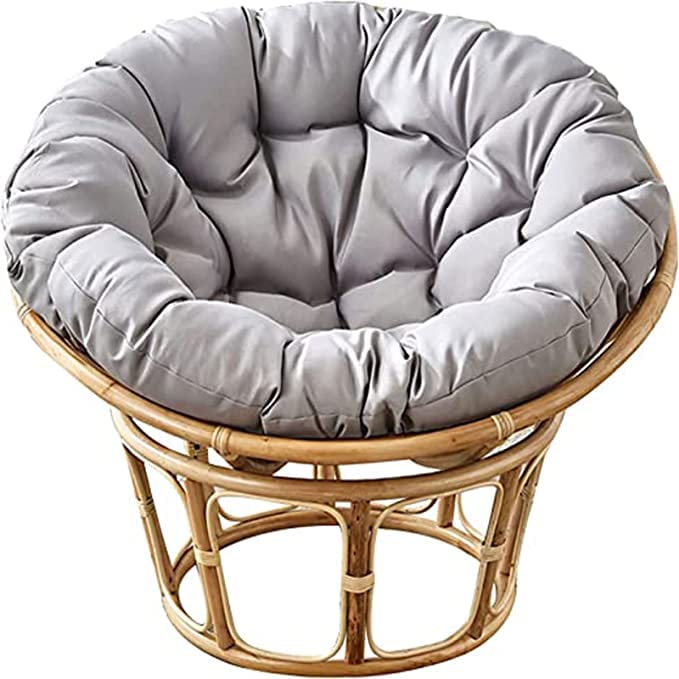FUYAO Papasan Round Chair Cushions, Thick Comfortable Hammocks Swing Pads, Overstuffed Round Papasan Chair Cushion Only, Outdoor Swing Hanging Egg Seat Cushion