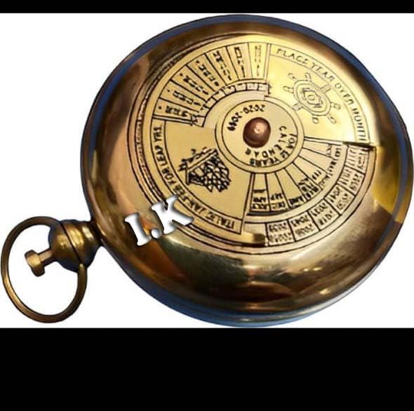 Marine Compass Antique Vintage Pocket Brass Nautical Compass Push Button Compass with Calender, Unique Gift for Your Loved One, Best Compass for Hiking & Traveling-picture-28