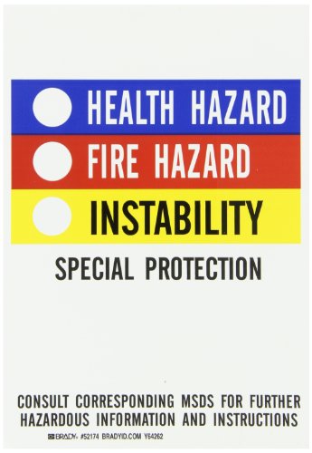 Barres HMIG 52174 B235 Brady signalétique de sécurité industrielle 25,4 x 19,1 cm en pack