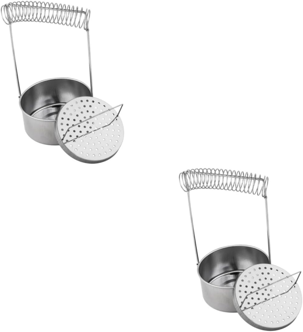 TEHAUX 2pcs Stainless Steel Painting Brush Cleaning Bucket Oil Painting Wash Pen Tool Art Supply Brush Washer Multifunction