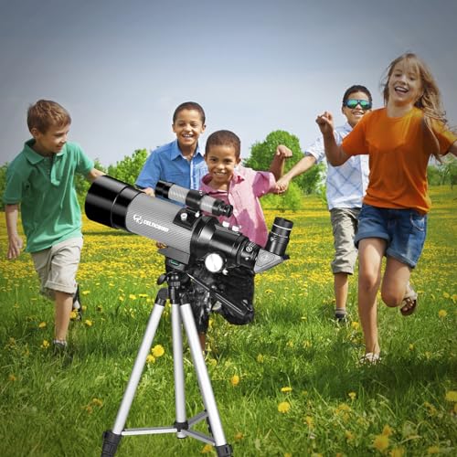 Celticbird Telescópios para crianças iniciantes, 70 mm abertura 400 mm telescópio refratário astronô