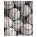 Custom It baseball balls sports Design stall mildew resistant Waterproof Bathroom Fabric Shower Curtain 60" x 72"