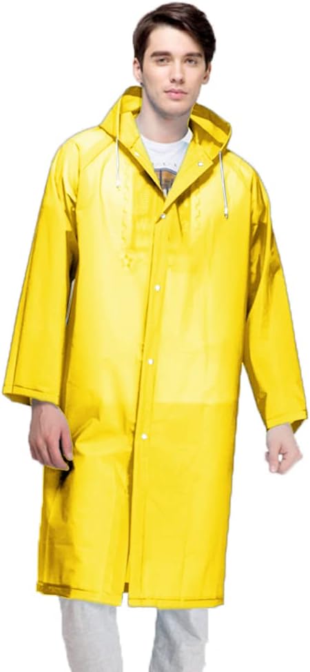 Azeekoom Chubasqueros Impermeable, 2 de Paquete Reutilizable Ponchos Impermeables Chaquetas Capa Lluvia para Mujer y Hombre Viajes Excursionismo y Exteriores