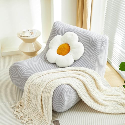 Housse de canapé extensible sans accoudoirs pour fauteuil poire une place