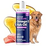 Honest Paws Wild Alaskan Salmon Oil for Dogs & Cats – Omega 3 Fish Oil Supplement for Skin, Coat, Joint & Heart Health – Natural, Sustainably Sourced, 8 oz