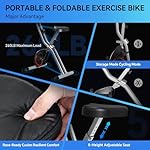 Foldable Exercise Bike for Small Apartments, Stationary Bikes for Home, Indoor Portable Cycling Bike with 16-Level Magnetic Resistance, 260LBS Capacity, 5.5 LBS Flywheel, for Small Space Workout 816 - Image 4