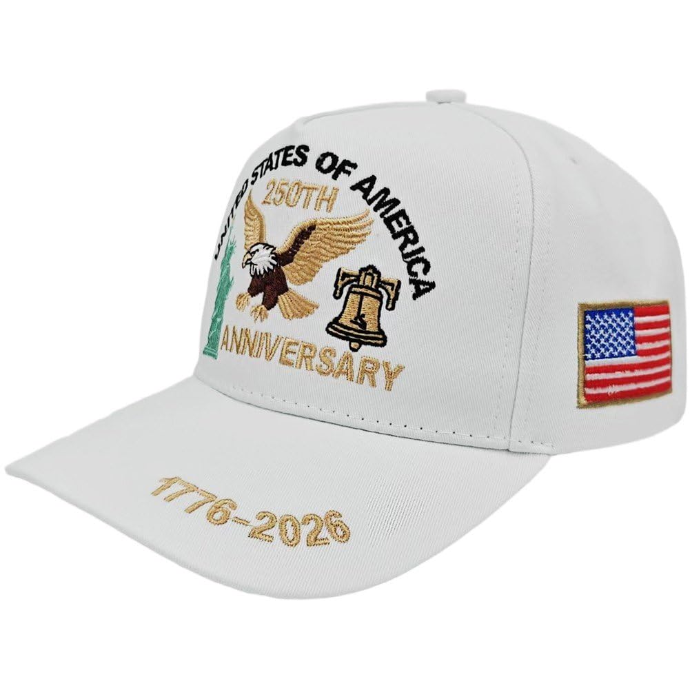 Sslvya Usa 250th Anniversary Hat, 1776-2026 American 4th of July Patriotic Hat Adjustable Baseball Cap for Men Women