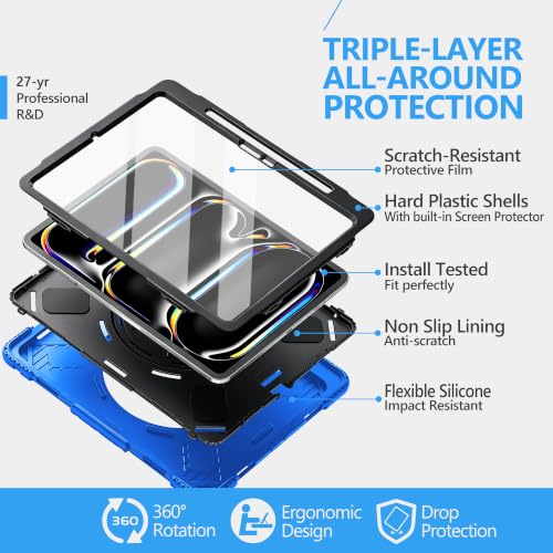 Image of Miesherk STOCK Case for iPad Pro 13 Inch M5 2025 /M4 2024 Blue