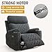 HAOMARKETS Electric Recliner Chair, Soft Fabric Power Recliners with Metal Cup Holders, Single Overstuffed Heavy Duty Reclining Sofa Chairs for Living Room Bedroom, Dark Grey