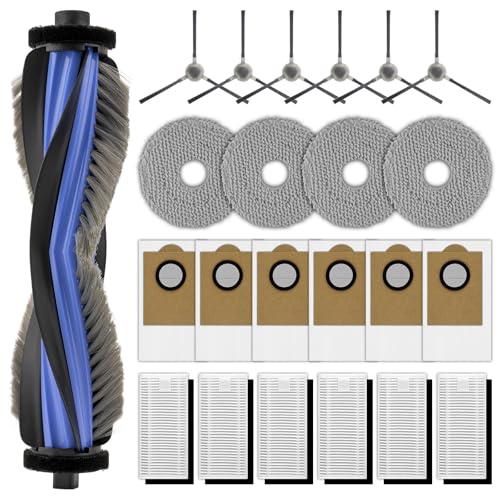 Image of (23 Pack) M3 Replacement Parts Compatible with Lefant M3 Robot Vacuum Cleaner, 1 Roller Brush, 6 Side Brushes, 6 Dust Bags, 6 HEPA Filters with Foam Filters, 4 Mop Pads, Accessories Kit