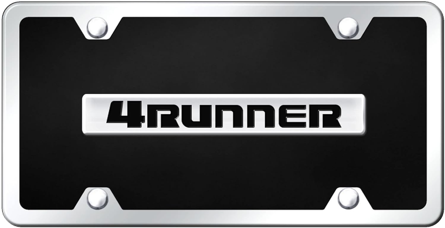 Au-TOMOTIVE GOLD License Plate Kit for Toyota 4Runner (Black)