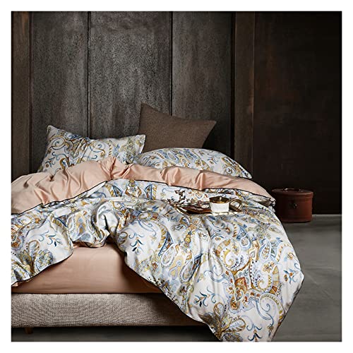 XYZMDJ Juego de ropa de cama con estampado multic de color algodón suave rey king juego (Color : B, Size : King size 4pcs) Cover