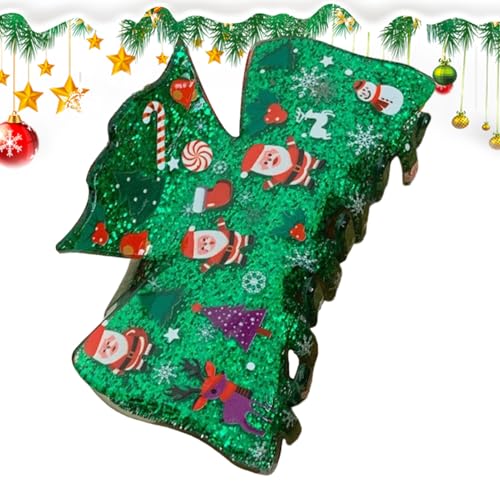 Pinzas de Navidad – Bonitos pasadores grandes de Papá Noel, pinzas para el pelo de invierno para niñas, familiares, amigos, fiestas, vacaciones, uso diario