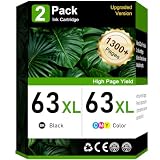 DOSUM 63XL Ink Cartridge Combo Pack Replacement for HP 63XL Black and Color