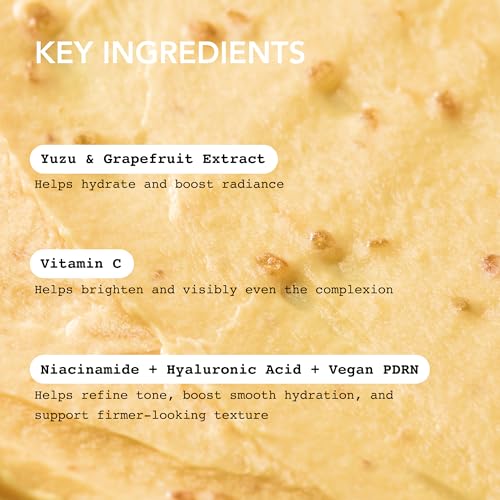 Image of Whipped Korean Skincare Face Wash, Doubles as a Face Mask, Yuzu Grapefruit, Hydrating Vegan Facial Cleanser for Dry Uneven Skin, Radiance Boosting Care with Vitamin C, Niacinamide, Hyaluronic Acid