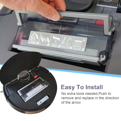 Image of Sgizoku Dust Bin Box for ECOVACS Deebot T8 AIVI Robot Vacuum Cleaner - Replacement Accessories Parts (Not Suitable for Automatic Dust Collection Plate)