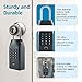 KENRONE Smart Key Lock Box, with Fingerprint,Tuya APP,Password and Emergency Key Unlocked Methods, APP Remote Control Unlocking,Safe for Outdoor House Keys
