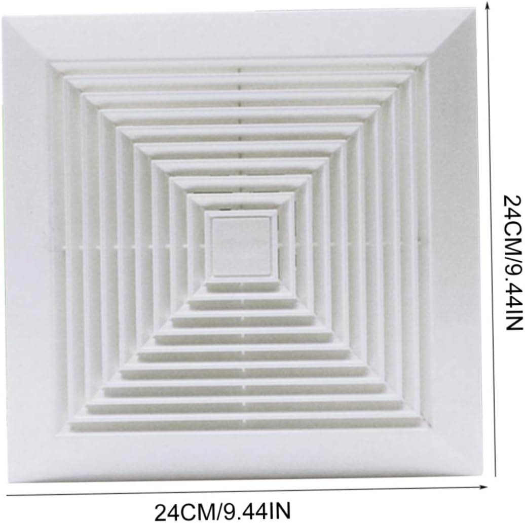 Angoily Powerful 8-inch Bathroom Exhaust Fan 40w Silent Ceiling Ventilation Fan for Kitchen and Toilet, 20x20 Inch Cutout, 24x24 Inch Outer Frame, Household Air Extractor