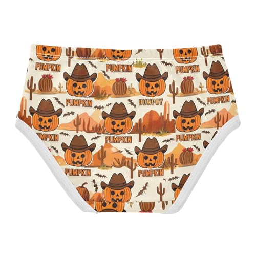 Joisal Toddler Underwear Floral 2t Cotton Panties Little Girl Print Briefs Girls Undies Cute Pumpkins Cowboy2