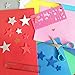 Winlyn 96 Sheets Bright Foam Sheets 24 Assorted Rainbow Colors Craft Foam Sheets EVA 9x6