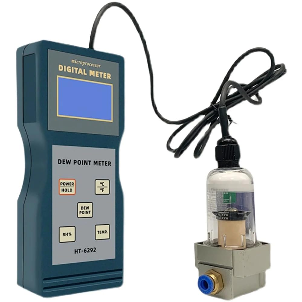 iDili HT-6292 Professional Dew Point Meter, Handheld Compressed Air Gas Tester & Thermo-Hygrometer for Industrial Laboratory Use