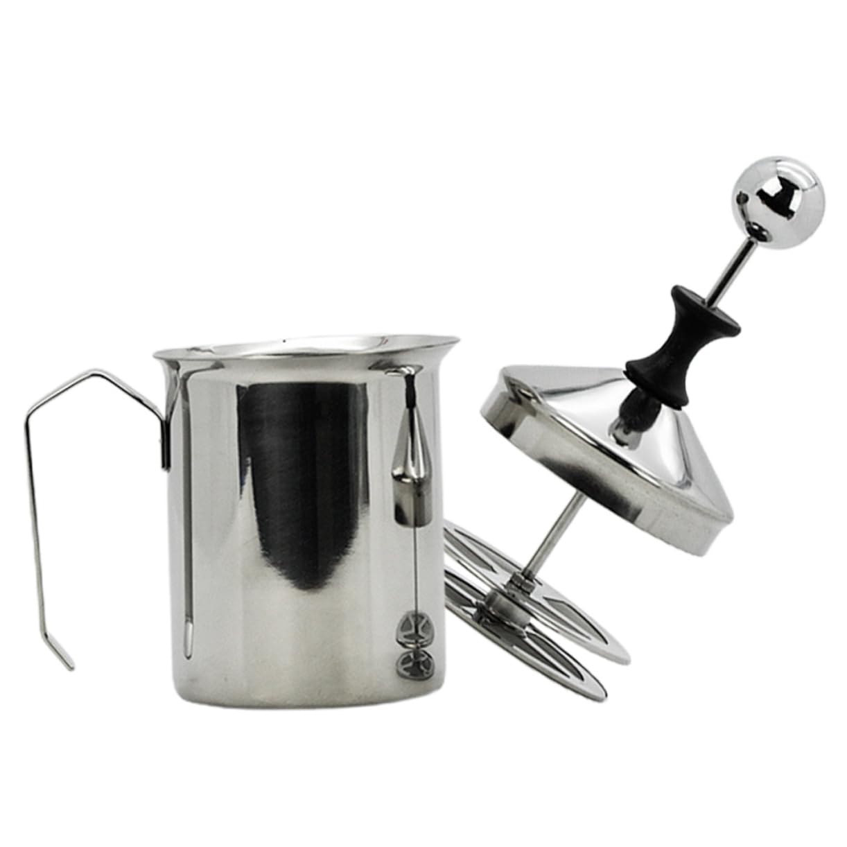 Cadeau café idéal avec ce mousseur à lait portatif et tasse expresso design