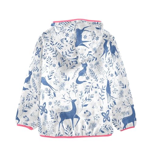 OTVEE Winter Christmas Deer Fox Kids Hoodie Jacket Fall Spring Full Zip Warm Outwear Coat2