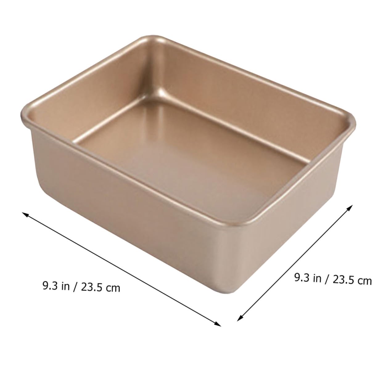 Uonlytech Moule à Gâteau Carré 23,5x23,5x8 Cm Acier Inoxydable Antiadhésif Plaque De Cuisson à Pâtisserie Cuisson Domestique Et Professionnelle