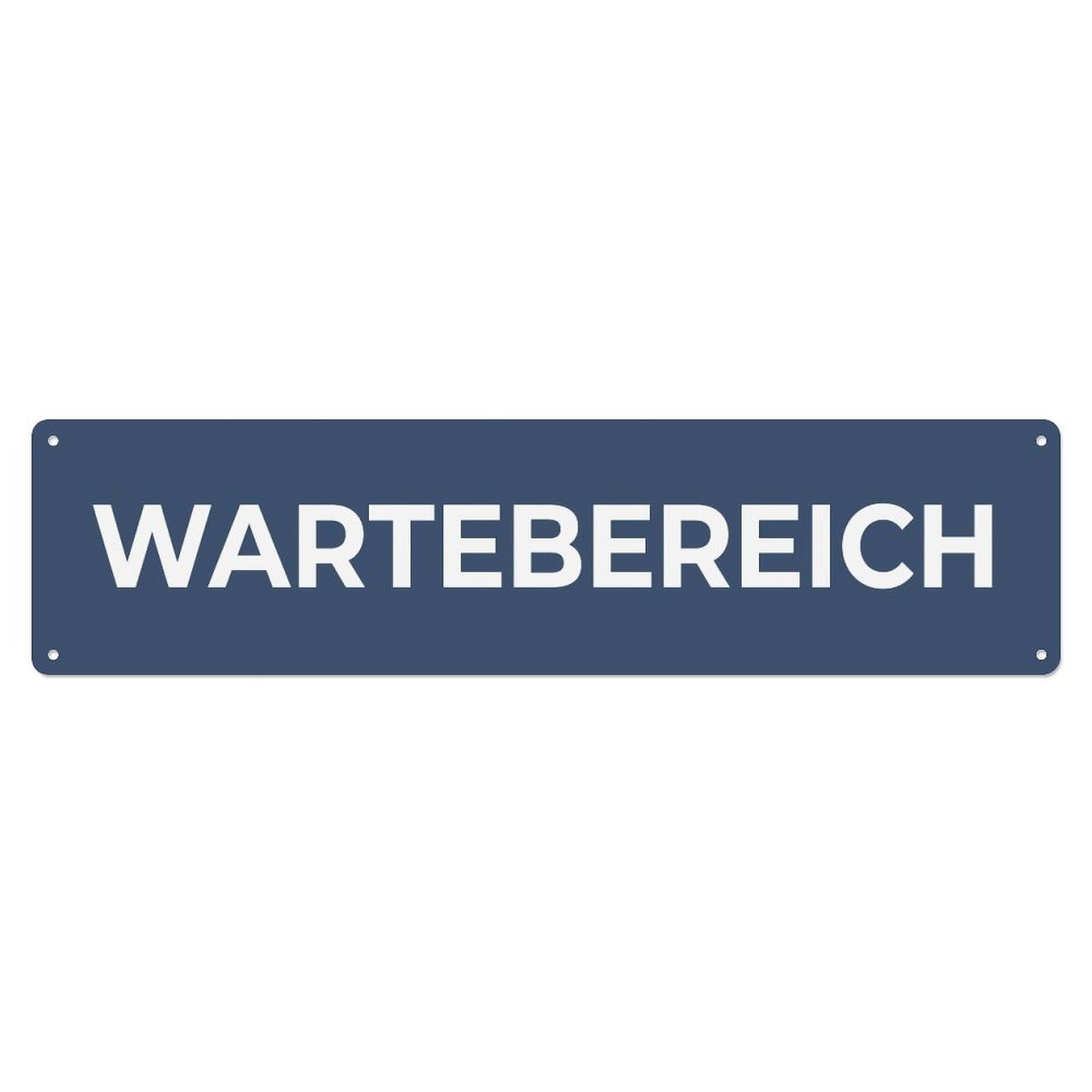 Metal Tin Sign Wartebereich Waiting Area Lounge