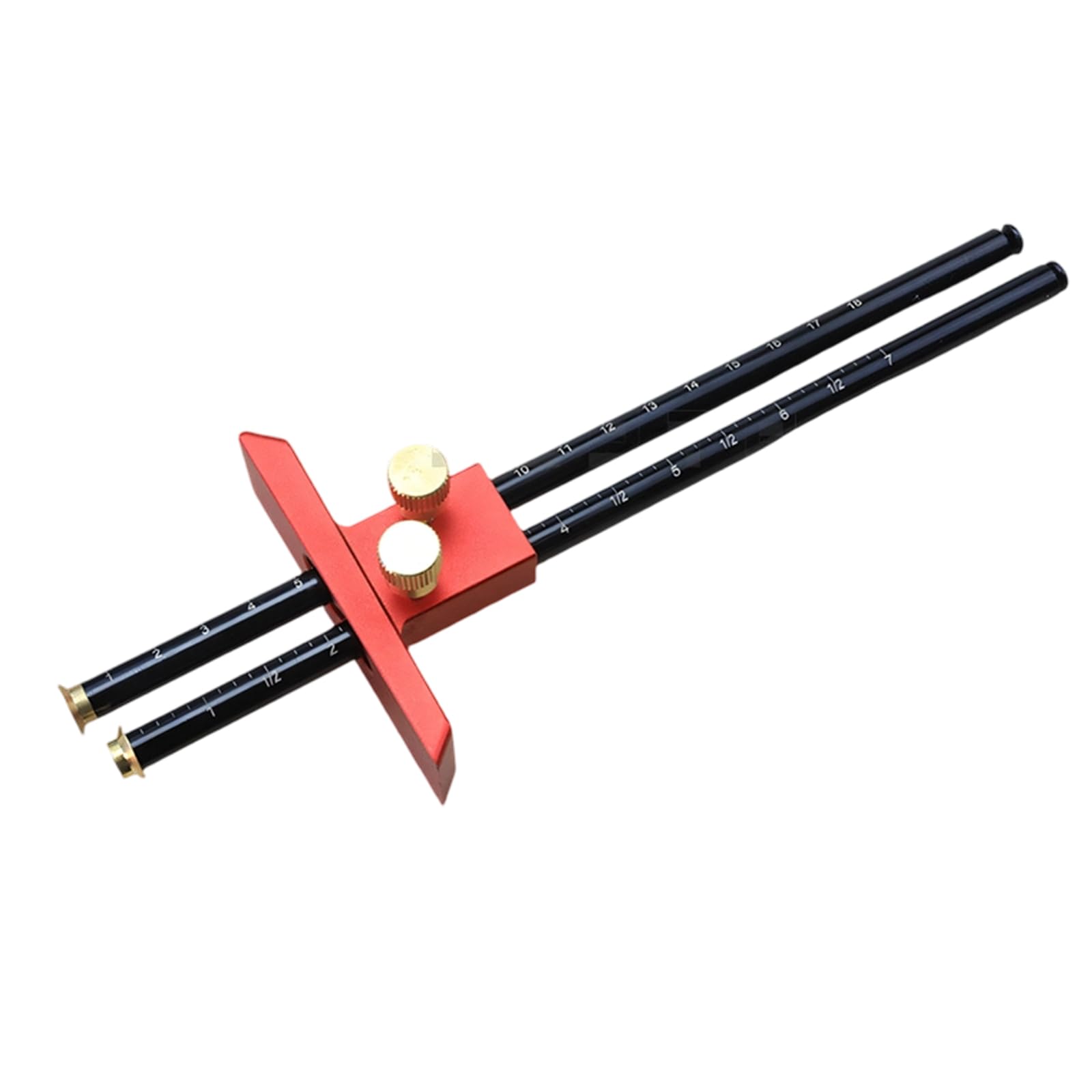 Msioytog Stainless Steel Woodworking Marking Gauge European Double Head Mortise Gauge Scriber Ruler Line Metal Mixture Marking Tool