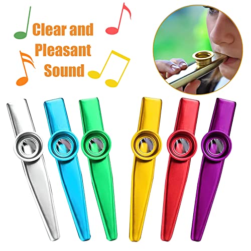 Kazoos Instrument 6 Pièces de Couleurs Différentes Kazoo Métal Instruments De Musique en Métal Kazoo Alliage Aluminium… - Les Beatles, Paul McCartney, John Lennon, RIngo Starr, George Harrison Kazoos Instrument 6 Pièces de Couleurs Différentes Kazoo Métal Instruments De Musique en Métal Kazoo Alliage Aluminium… – Image 3