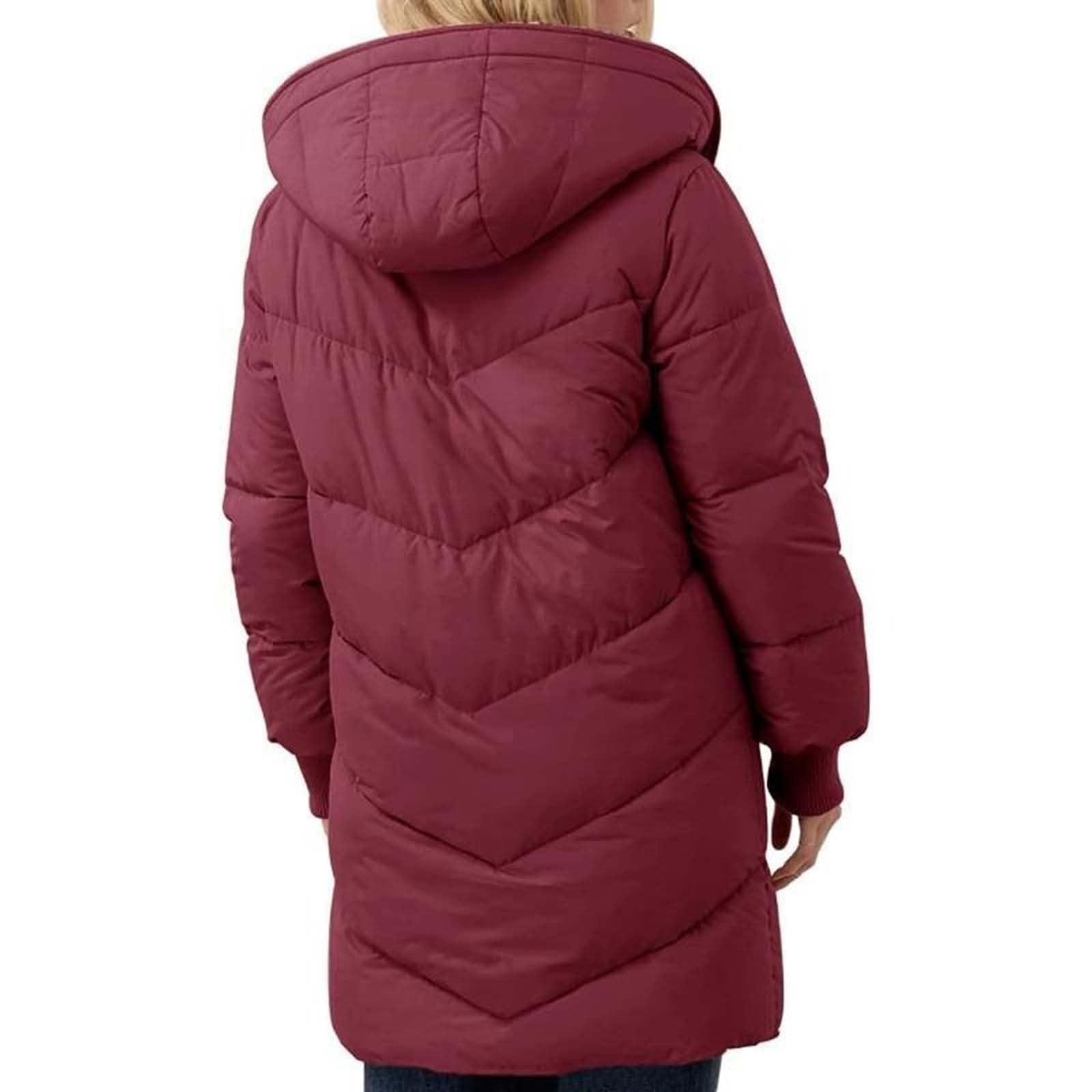 Cappotti invernali per le donne Uk foderato in pile piumino imbottito spesso piumini per le donne con cappuccio leggero slim fit giacca trapuntata con tasche inverno caldo capispalla cappotto plus