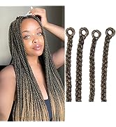 BIG LOOP Knotless Box Braids Crochet Hair 30 Inch 7 Packs Prelooped Crochet Box Braid Medium 3X B...