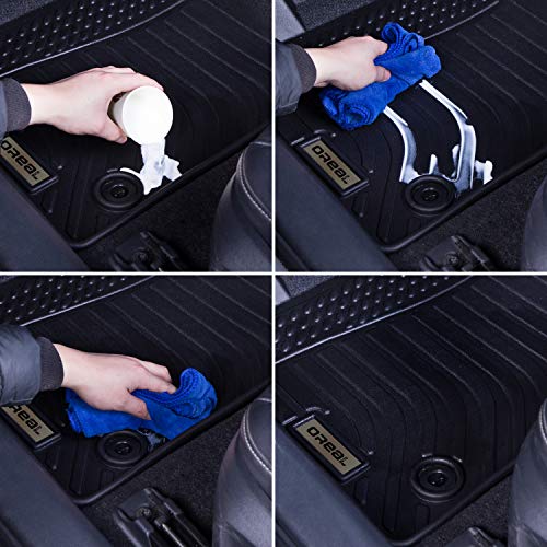 Orealtrend Black Floor Mats Liners Replacement For Ford Escape 2013 2014 2015 2016 2017 2018 2019 Heavy Duty All Weather Guard Front And Rear Car Carpet-Custom Fit-Tough/Durable/Odorless #TOP6