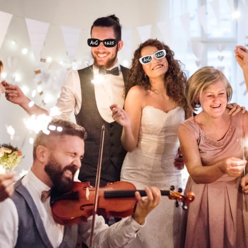 Image of Flutesan Personalized Rectangle Sunglasses with Marker Pens for Adult DIY Custom Birthday Wedding