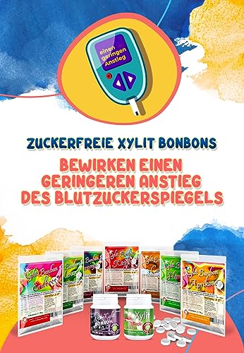 Xylit Bonbons | Tschüß Karies: 35 Zahnpflegebonbons mit 100% Birkenzucker Xylit | zuckerfrei, zahnfreundlich, vegan, einzeln verpackt | Maracujageschmack (Passionsfrucht)