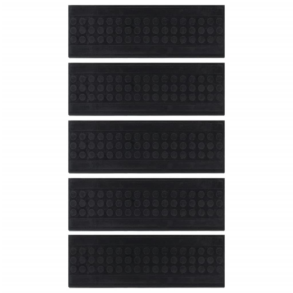 Tidyard Marches d'escalier 5 pcs 25x75 cm Caoutchouc, Tapis de Sécurité Antidérapant Marchette escalier d'intérieur pour Animaux Domestiques et Personnes Agée Style C